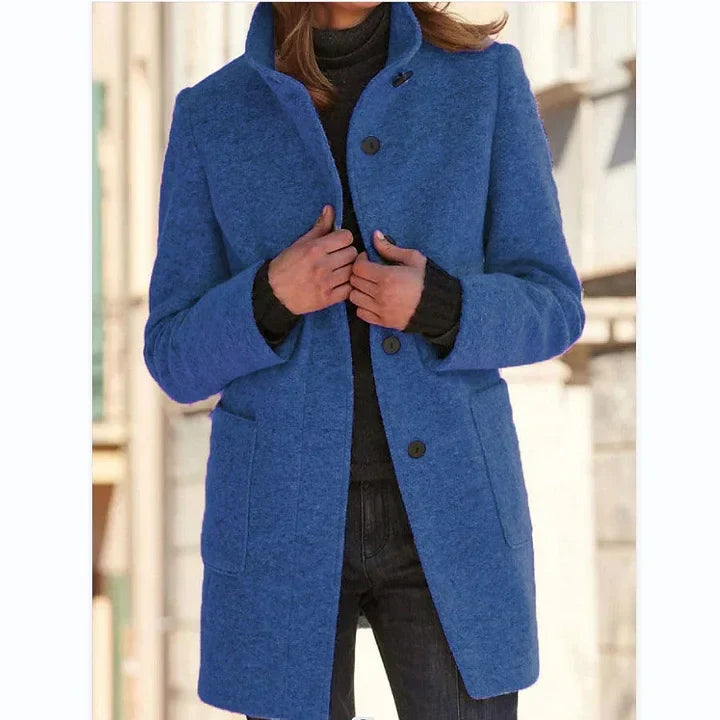 Carlotta | Cappotto Effetto Lana con Cintura in Vita