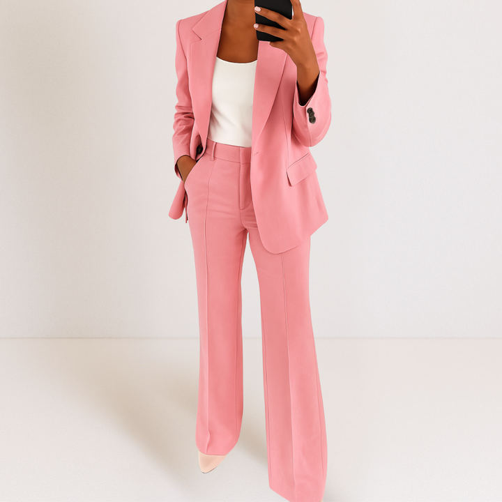 Camilla | Completo Donna Elegante con Blazer e Pantaloni a Vita Alta