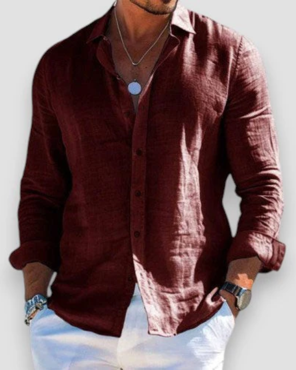 Luciano | Polo Uomo a Maniche Lunghe con Colletto Classico