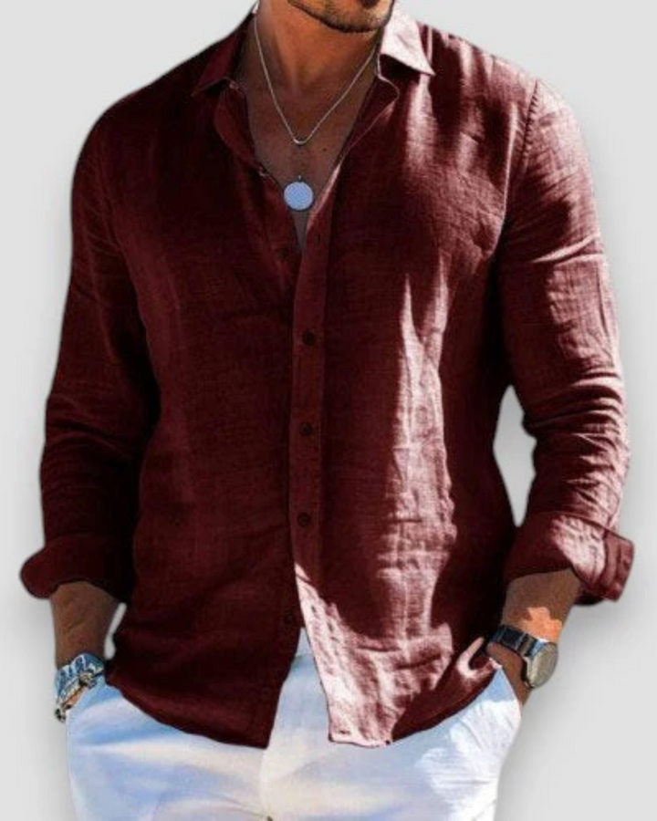 Luciano | Polo Uomo a Maniche Lunghe con Colletto Classico