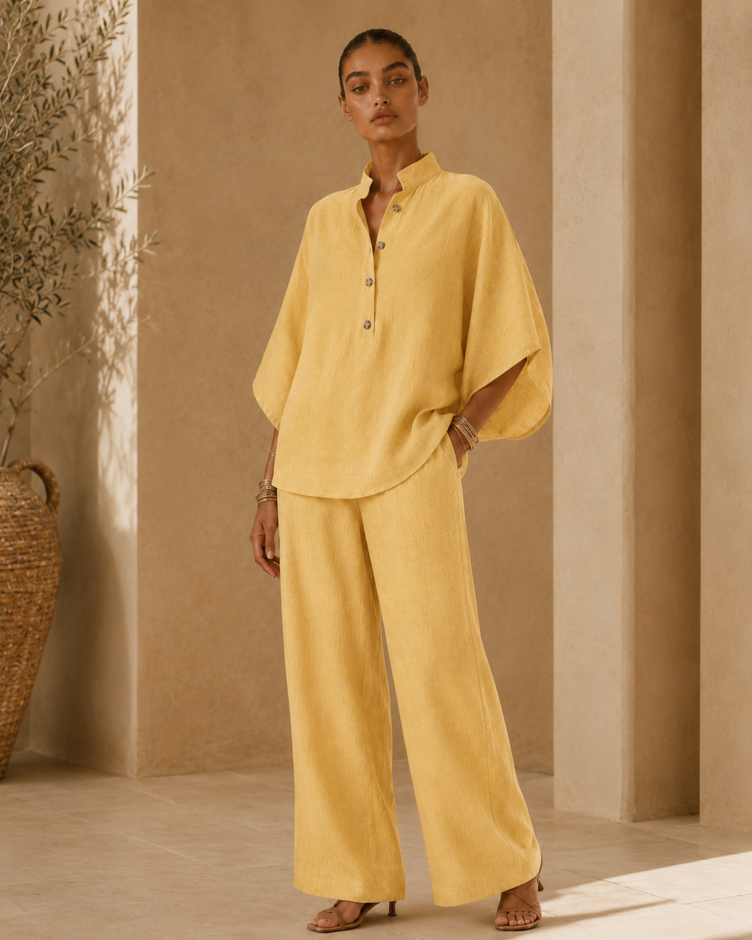Valentina | Completo fluido in cotone e lino