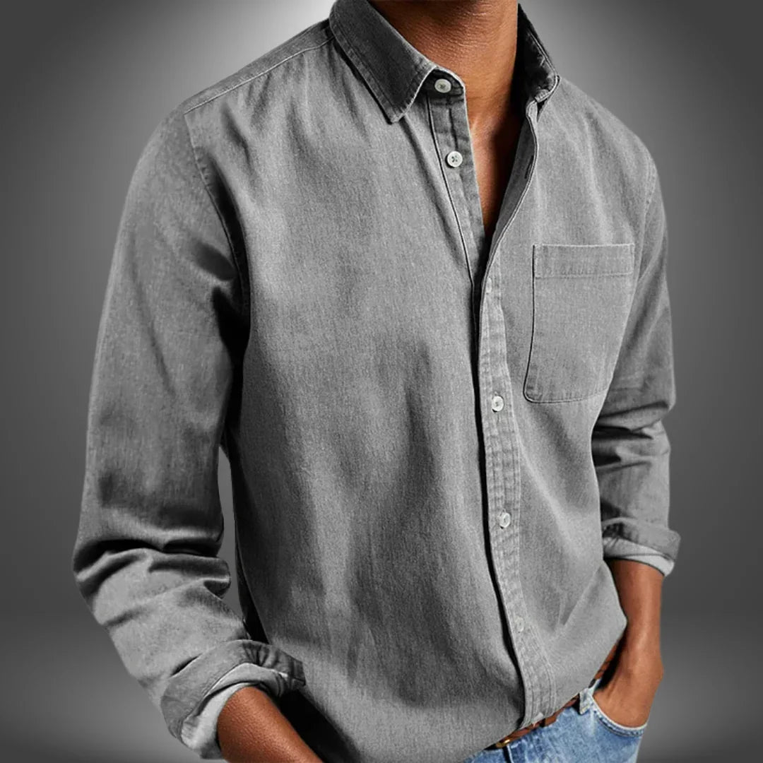 Valerio | Camicia Uomo Classica con Tasca sul Petto