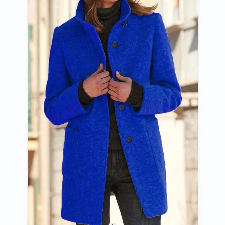 Carlotta | Cappotto Effetto Lana con Cintura in Vita