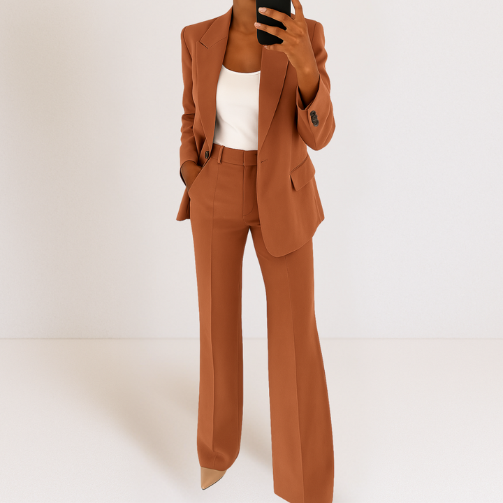 Camilla | Completo Donna Elegante con Blazer e Pantaloni a Vita Alta