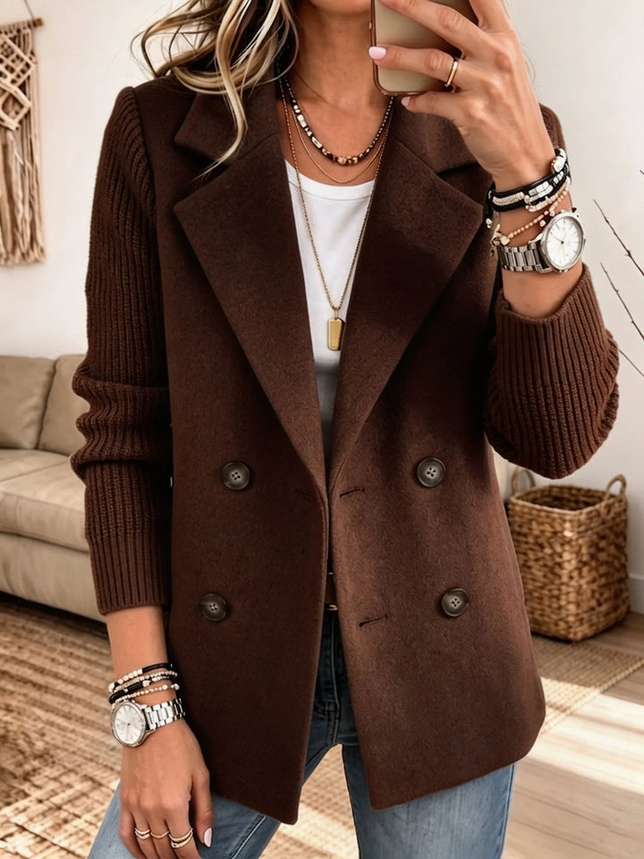 Carina | Blazer Donna Doppiopetto con Maniche a Coste