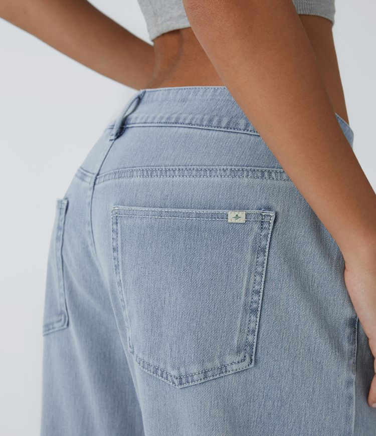 Elisa | Jeans Donna a Vita Alta con Gamba Larga