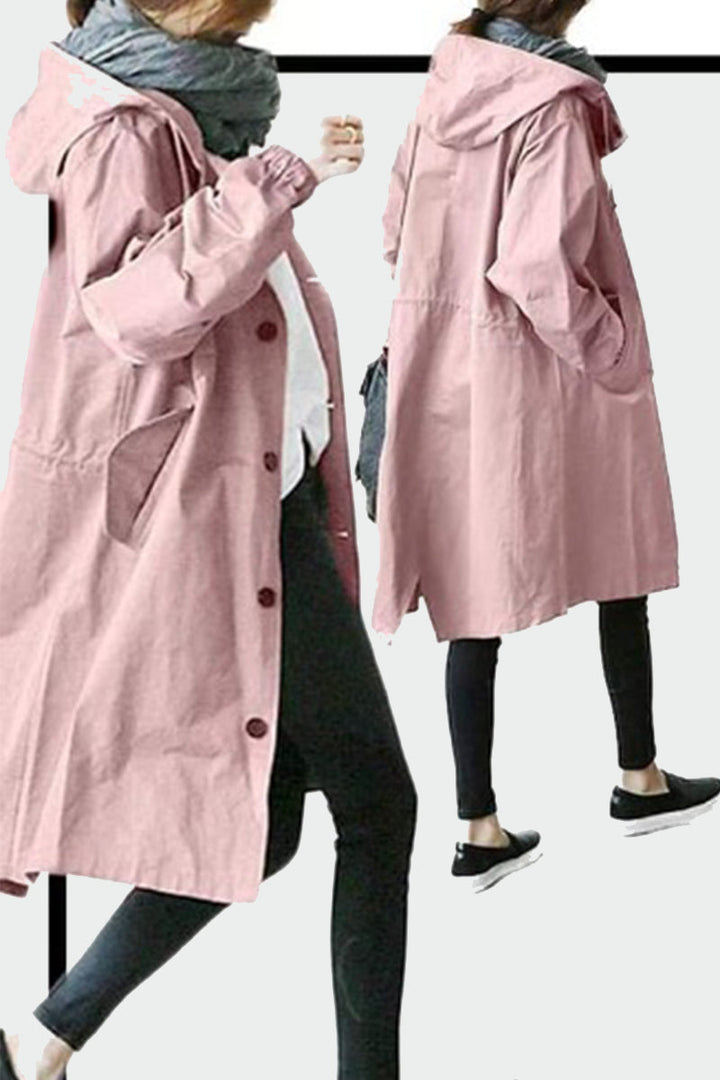 Mara | Cappotto Donna Lungo con Cappuccio e Bottoni
