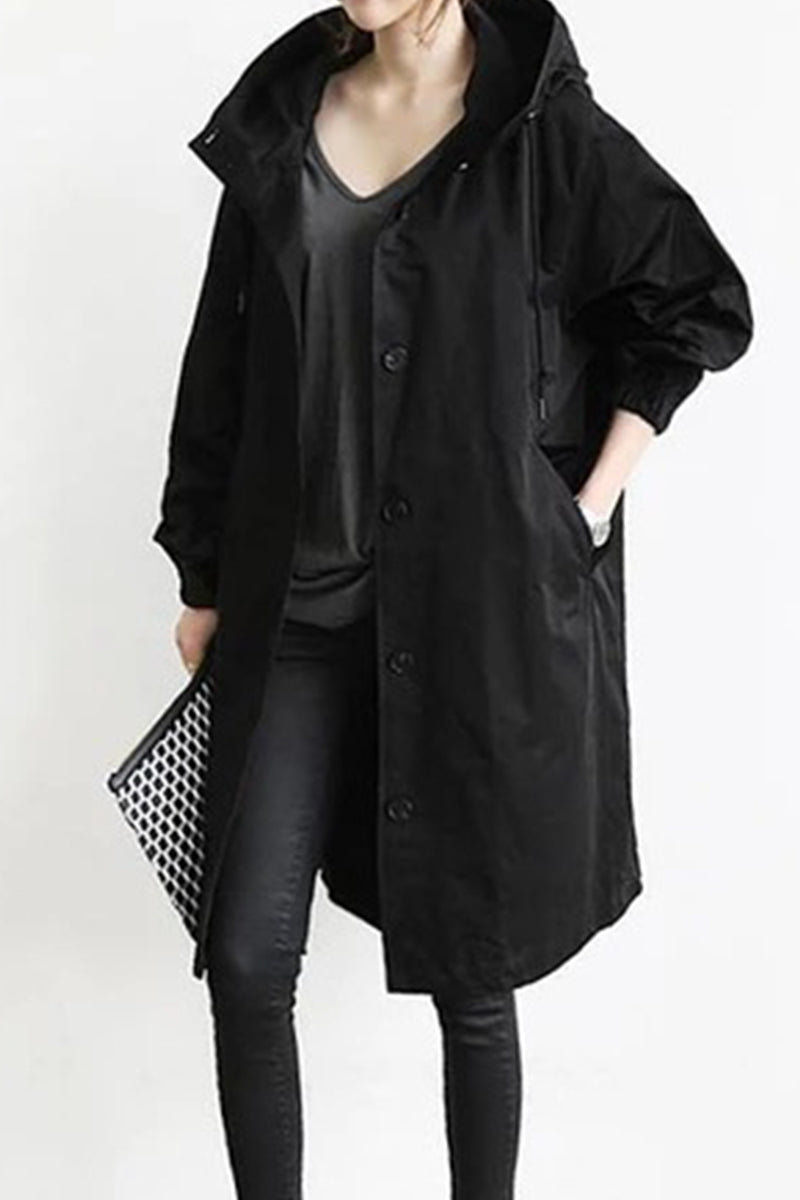 Mara | Cappotto Donna Lungo con Cappuccio e Bottoni