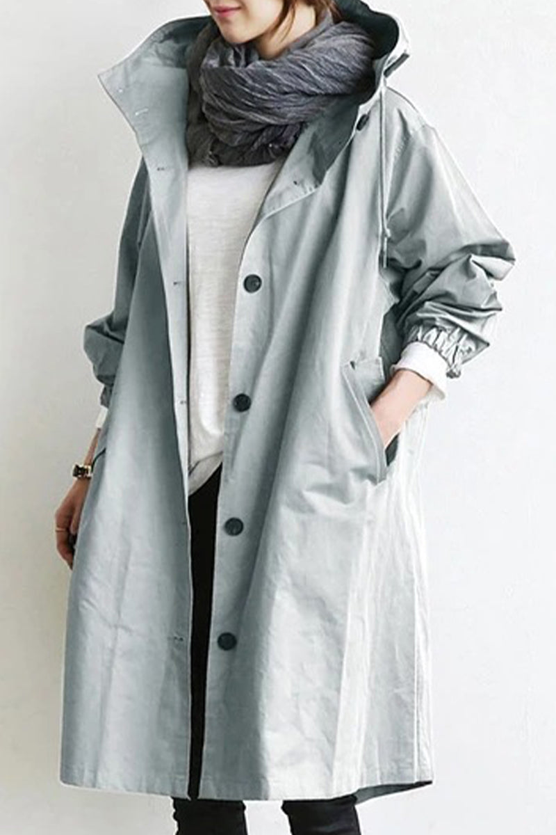 Mara | Cappotto Donna Lungo con Cappuccio e Bottoni