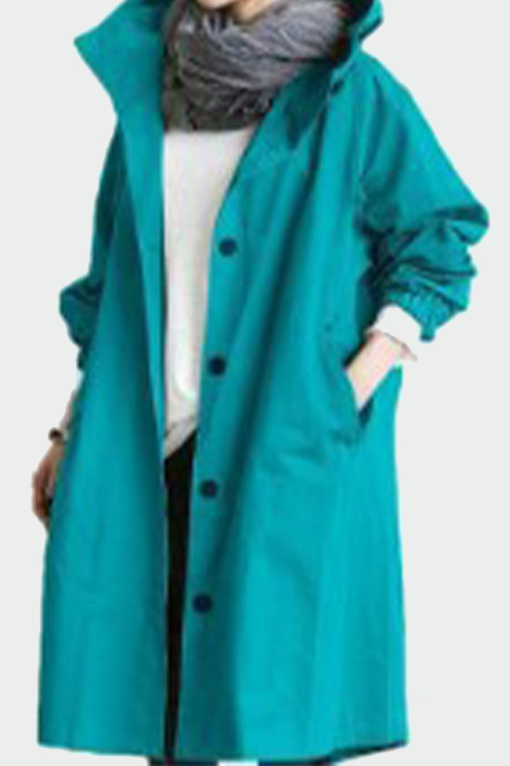 Mara | Cappotto Donna Lungo con Cappuccio e Bottoni