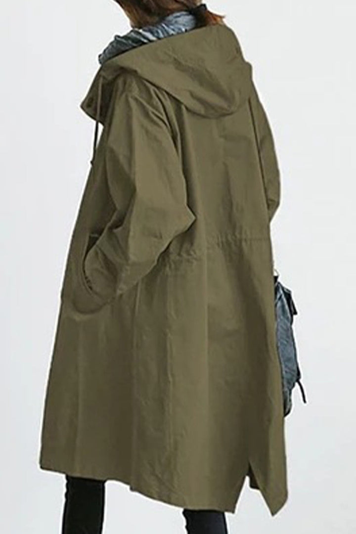 Mara | Cappotto Donna Lungo con Cappuccio e Bottoni