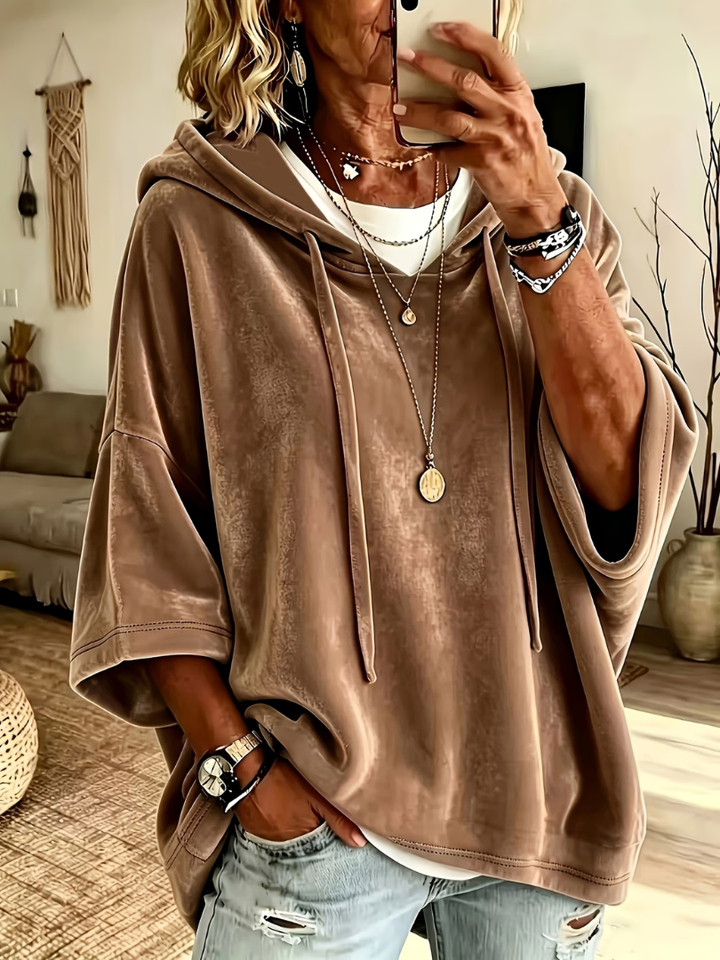 Sara | Felpa Donna Oversize con Cappuccio Autunno Inverno