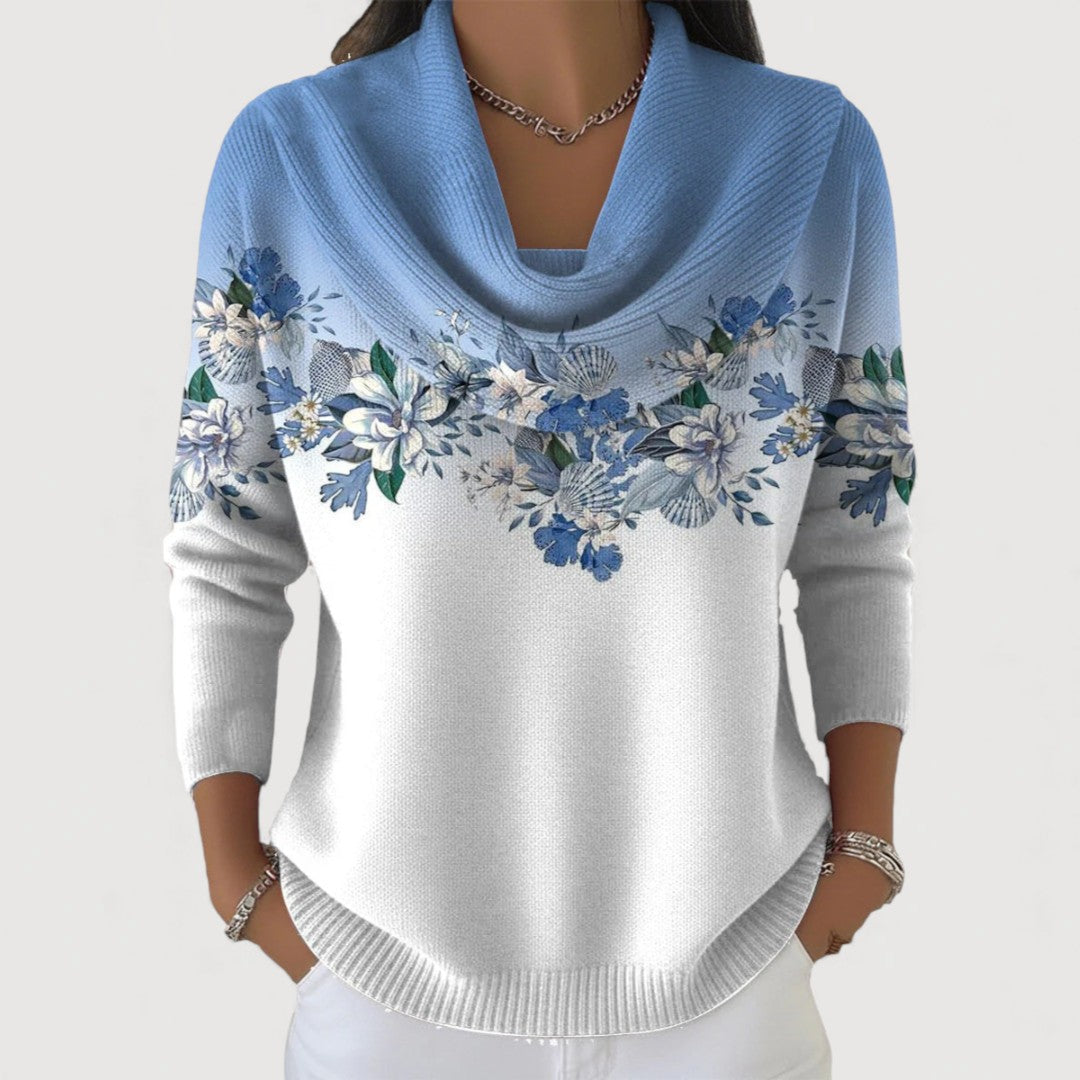 Tea | Maglione Donna Floreale con Collo Alto
