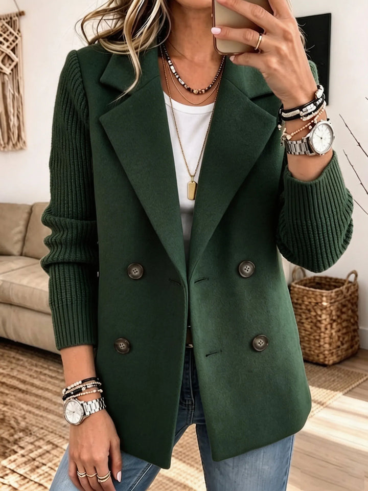 Carina | Blazer Donna Doppiopetto con Maniche a Coste