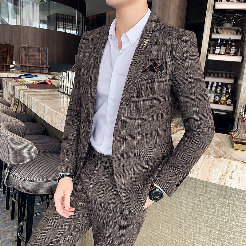 Cesare | Completo Uomo Due Pezzi a Quadri Slim Fit