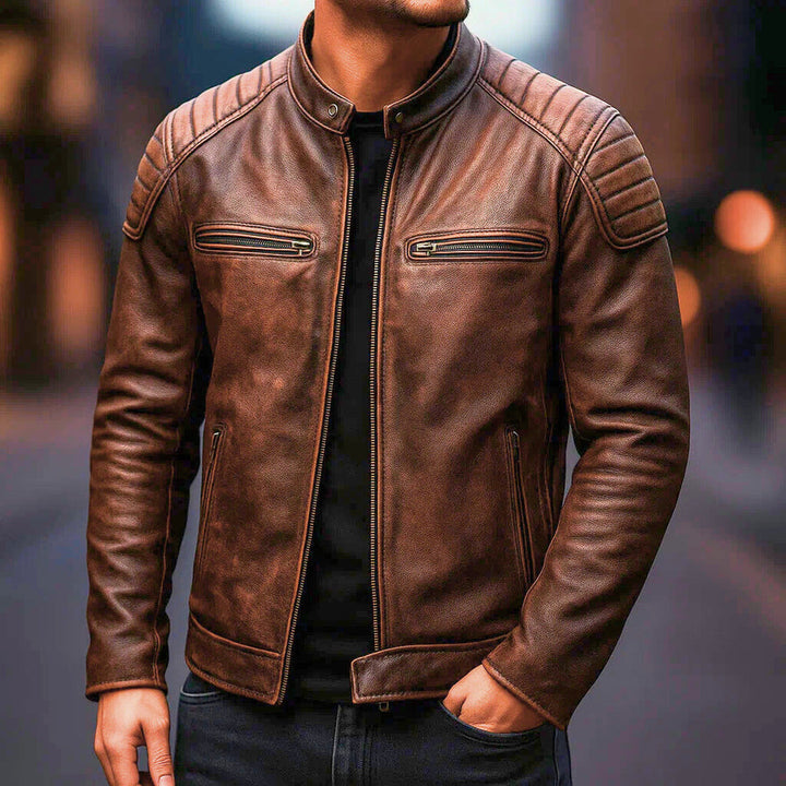 Aldo | Giacca Uomo in Pelle con Collo Alto