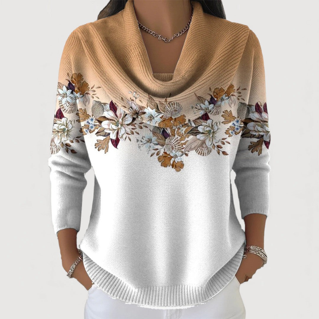 Tea | Maglione Donna Floreale con Collo Alto