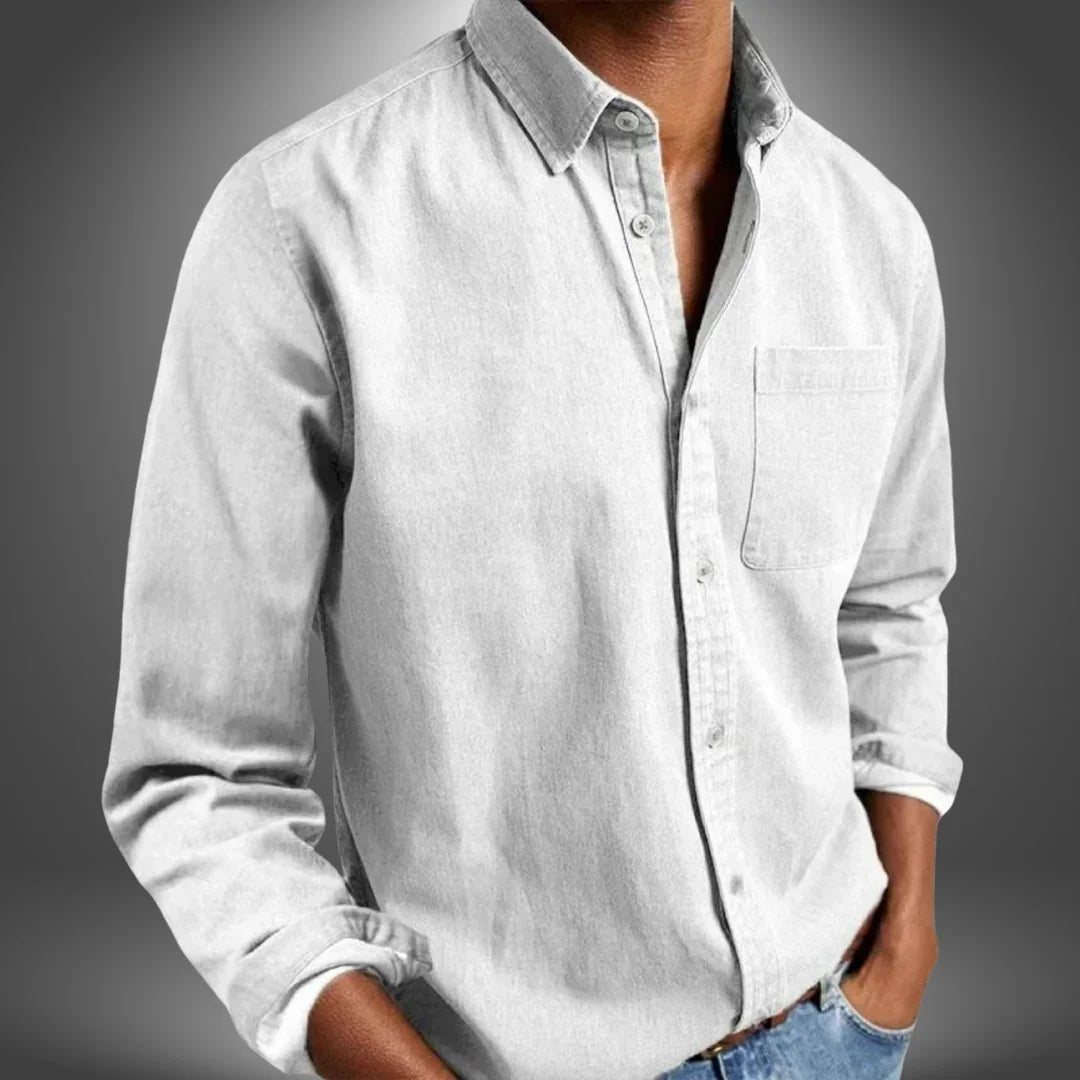 Valerio | Camicia Uomo Classica con Tasca sul Petto