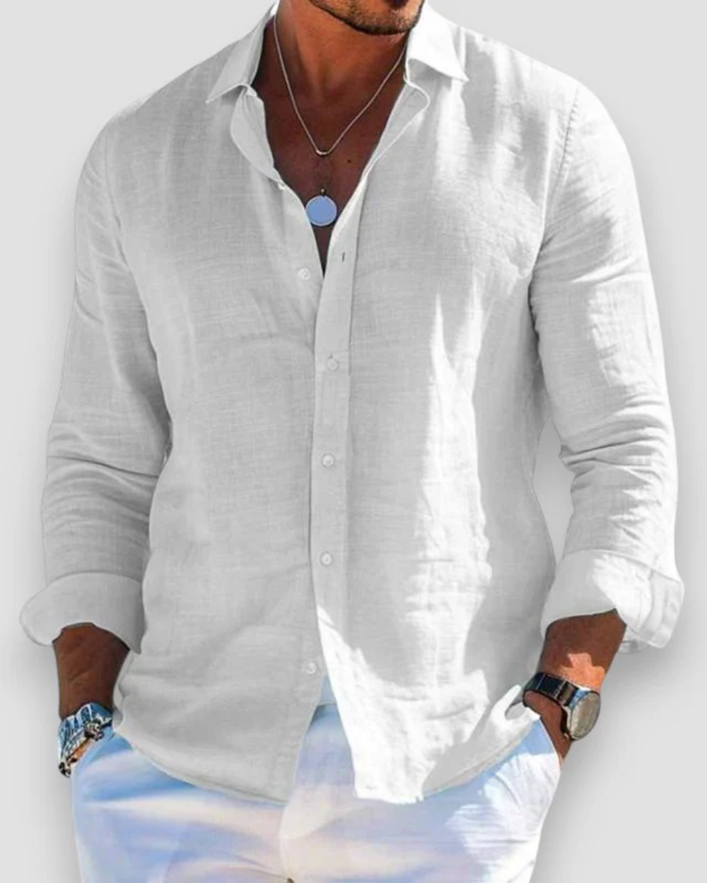 Luciano | Polo Uomo a Maniche Lunghe con Colletto Classico