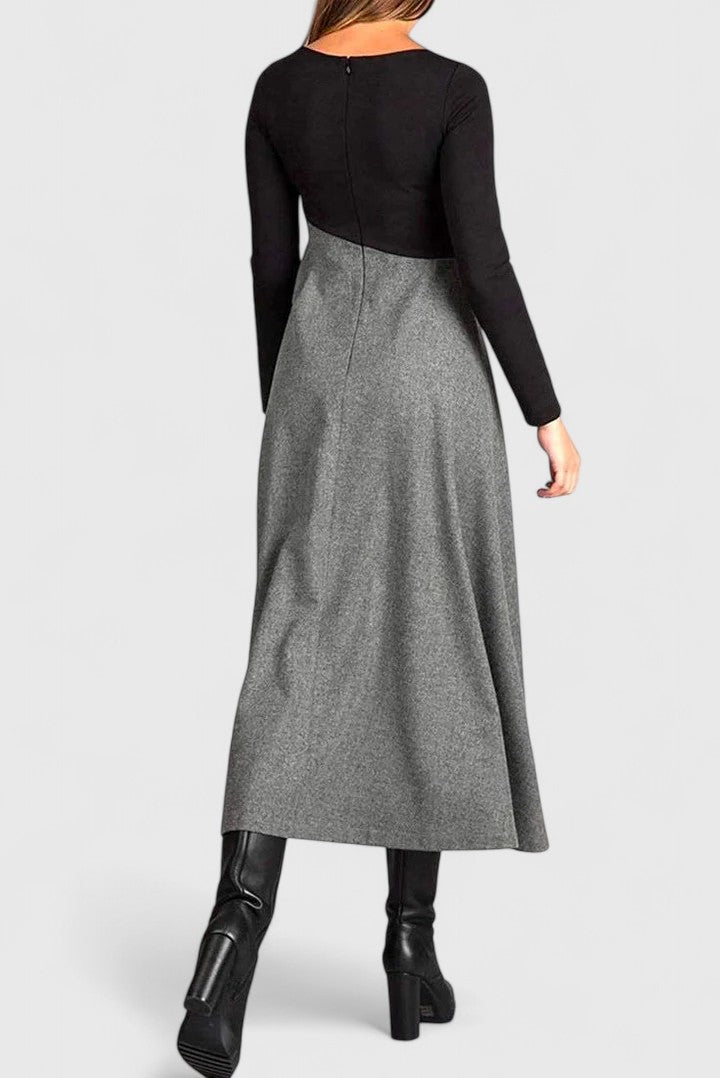 Nora | Abito Maxi Donna Maniche Lunghe Autunno Inverno