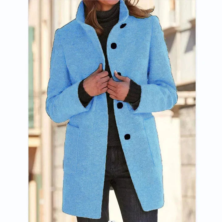 Carlotta | Cappotto Effetto Lana con Cintura in Vita