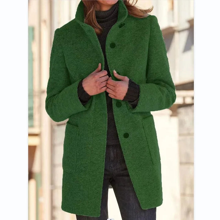 Carlotta | Cappotto Effetto Lana con Cintura in Vita