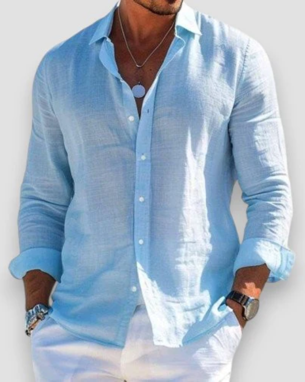 Luciano | Polo Uomo a Maniche Lunghe con Colletto Classico