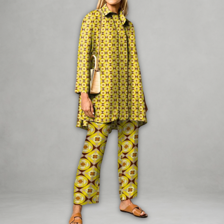 Viola | Completo Donna 2 Pezzi con Stampa Geometrica