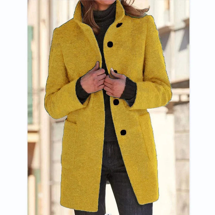 Carlotta | Cappotto Effetto Lana con Cintura in Vita
