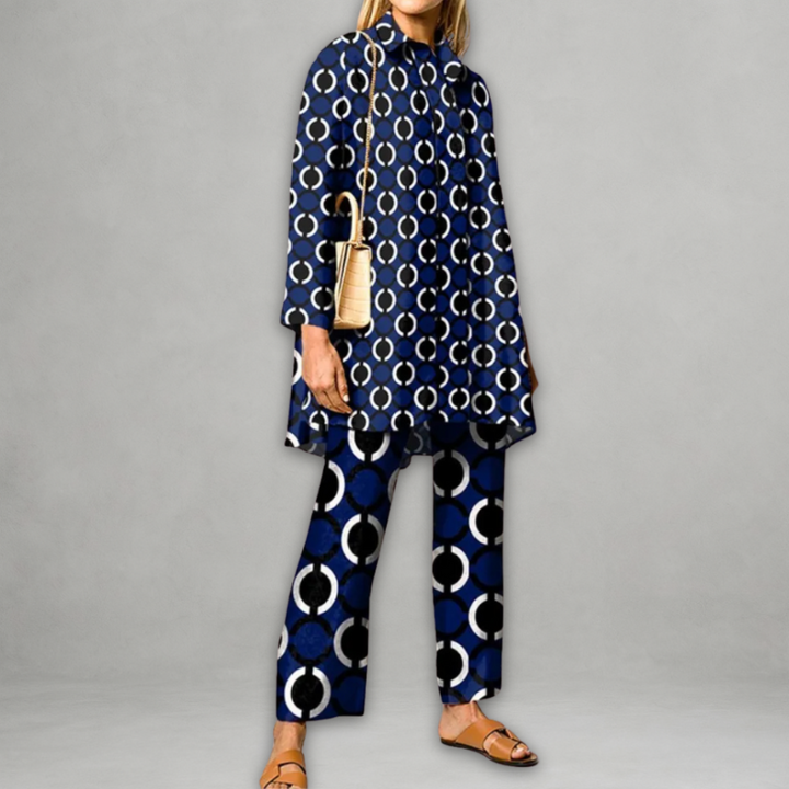 Viola | Completo Donna 2 Pezzi con Stampa Geometrica