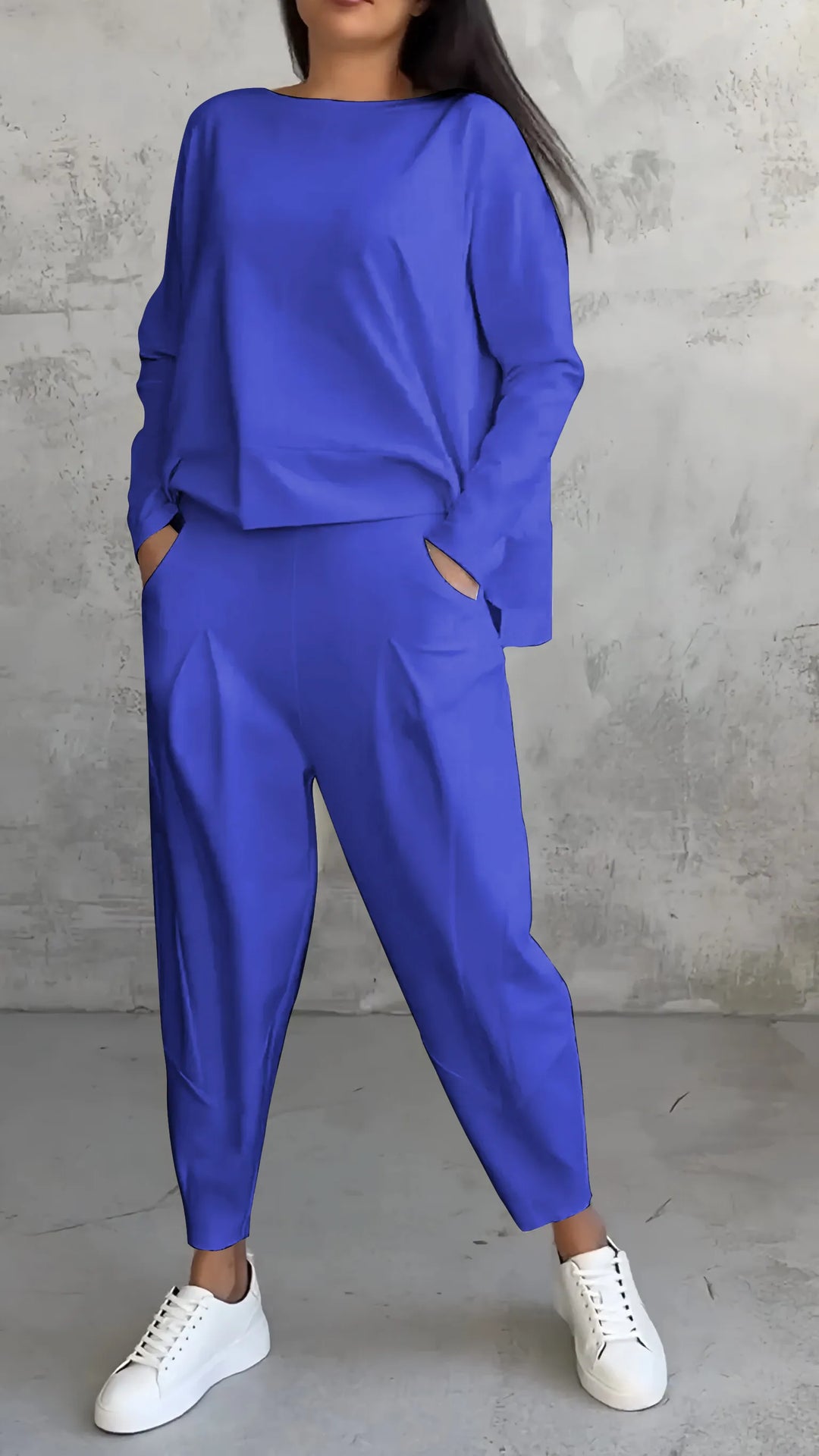 Nadia | Completo Donna Due Pezzi con Top Asimmetrico e Pantaloni Relaxed