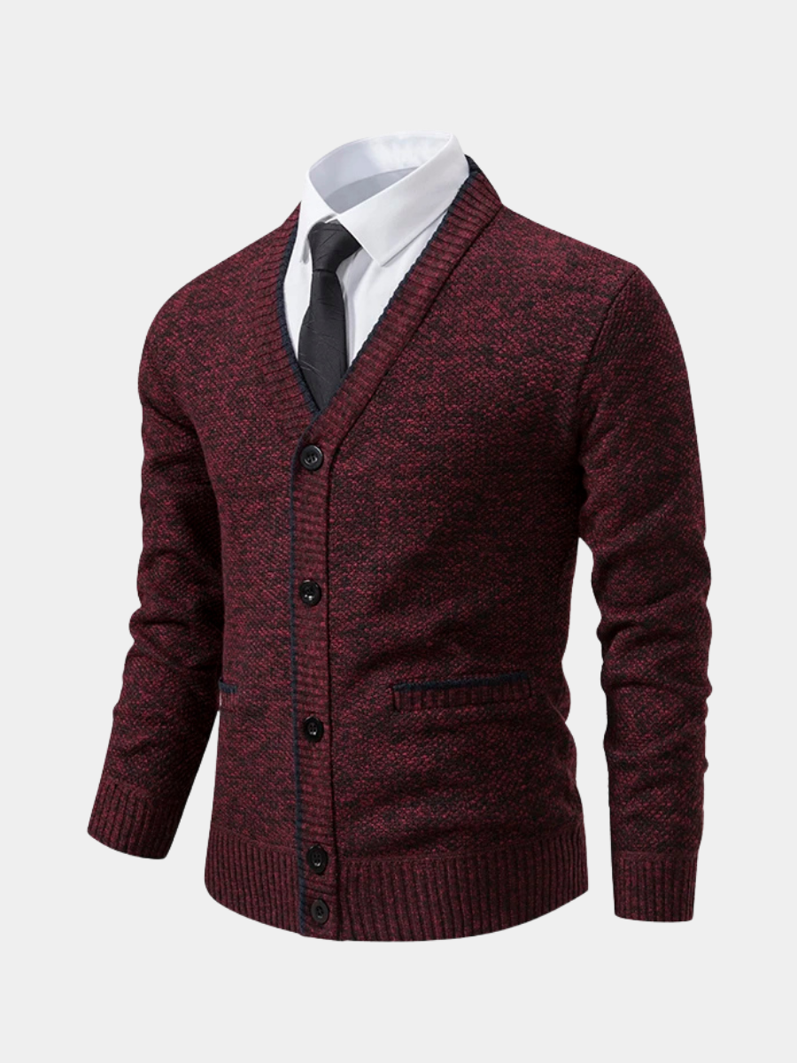 Emilio | Pullover Uomo con Scollo a V e Bottoni