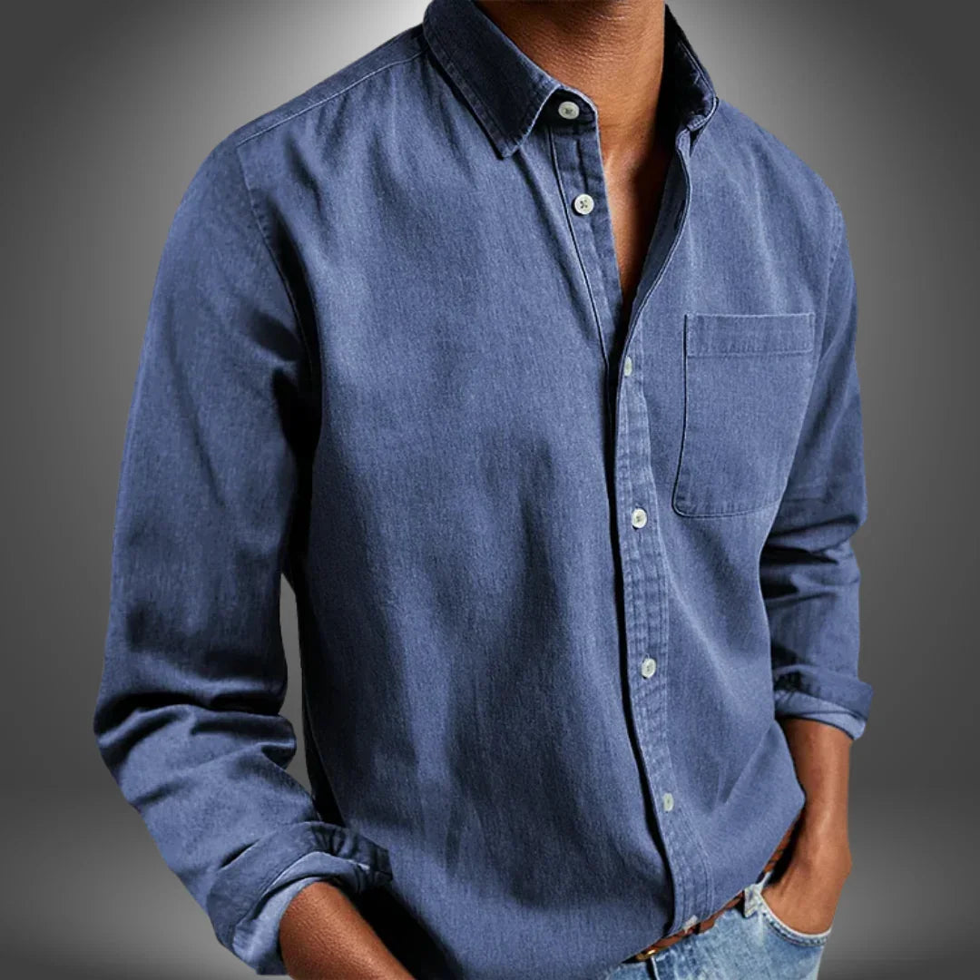 Valerio | Camicia Uomo Classica con Tasca sul Petto
