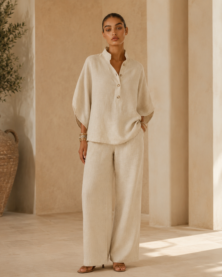 Valentina | Completo fluido in cotone e lino