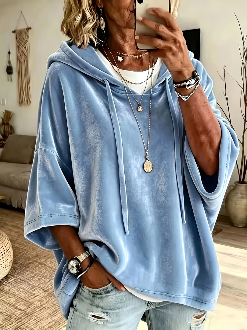 Sara | Felpa Donna Oversize con Cappuccio Autunno Inverno