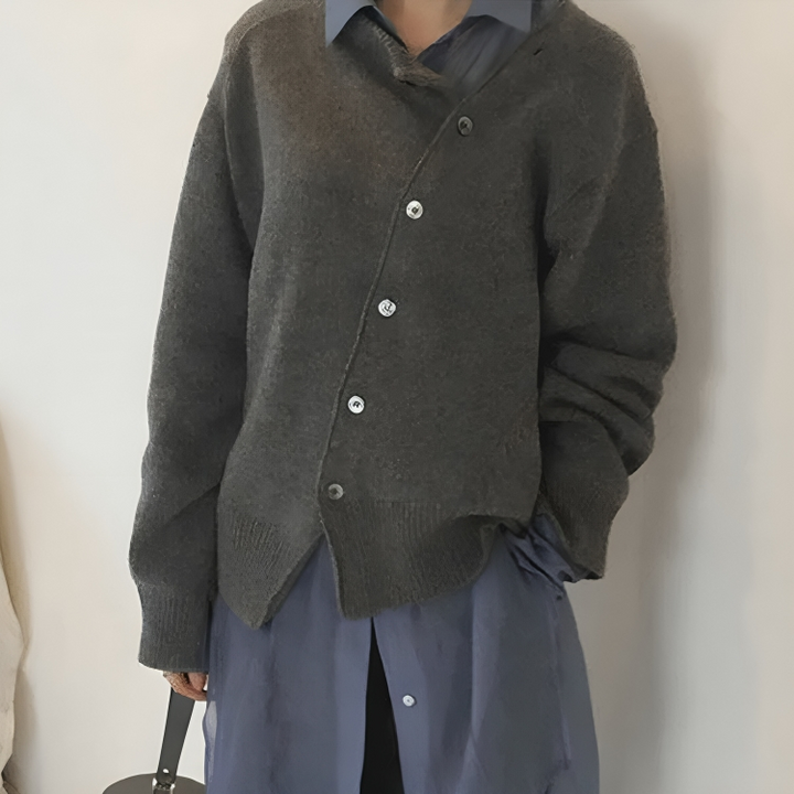 Sonia | Cardigan Donna con Bottoni Asimmetrici