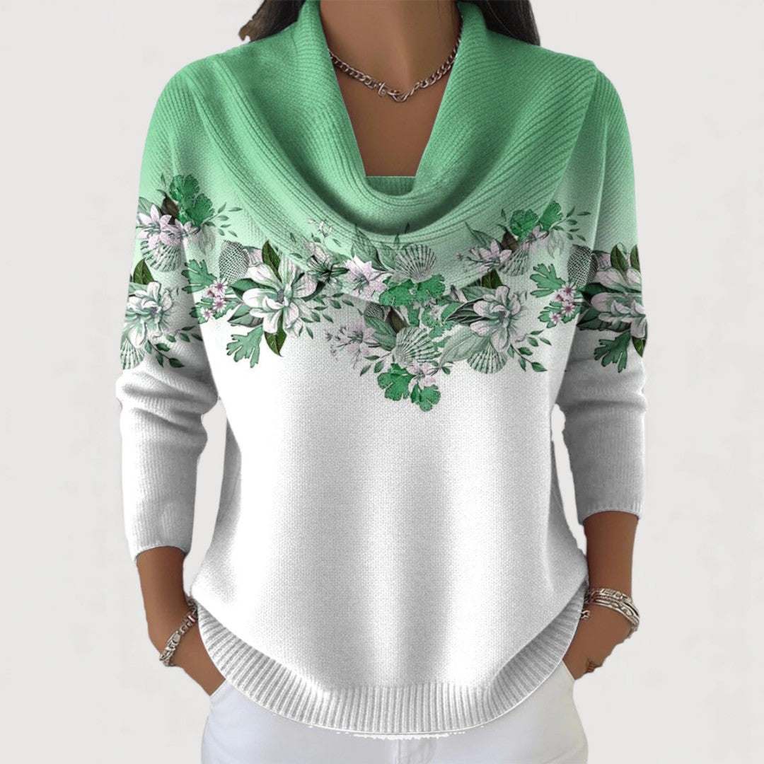 Tea | Maglione Donna Floreale con Collo Alto