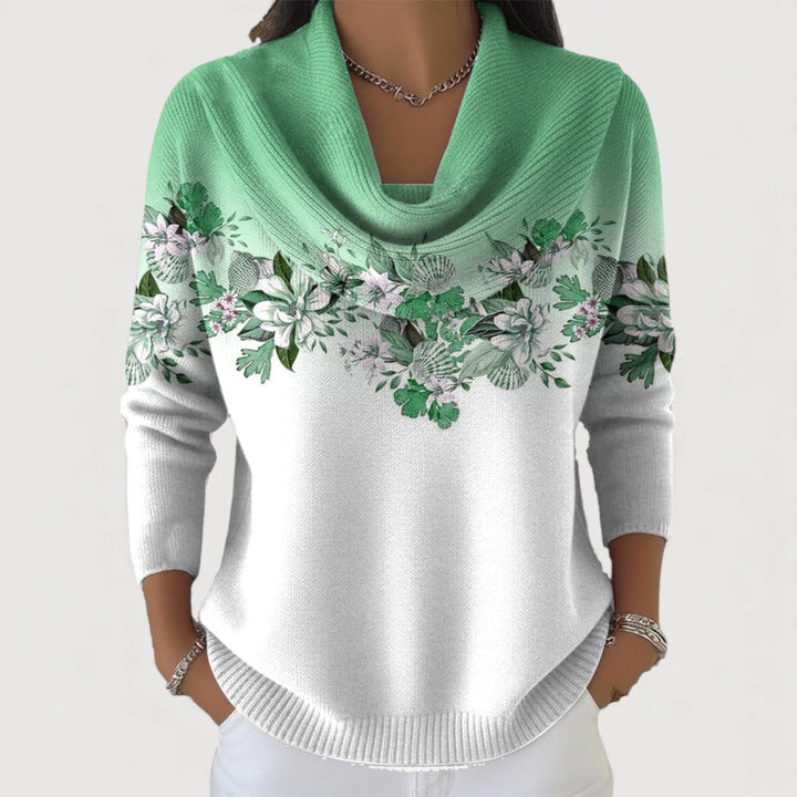 Tea | Maglione Donna Floreale con Collo Alto