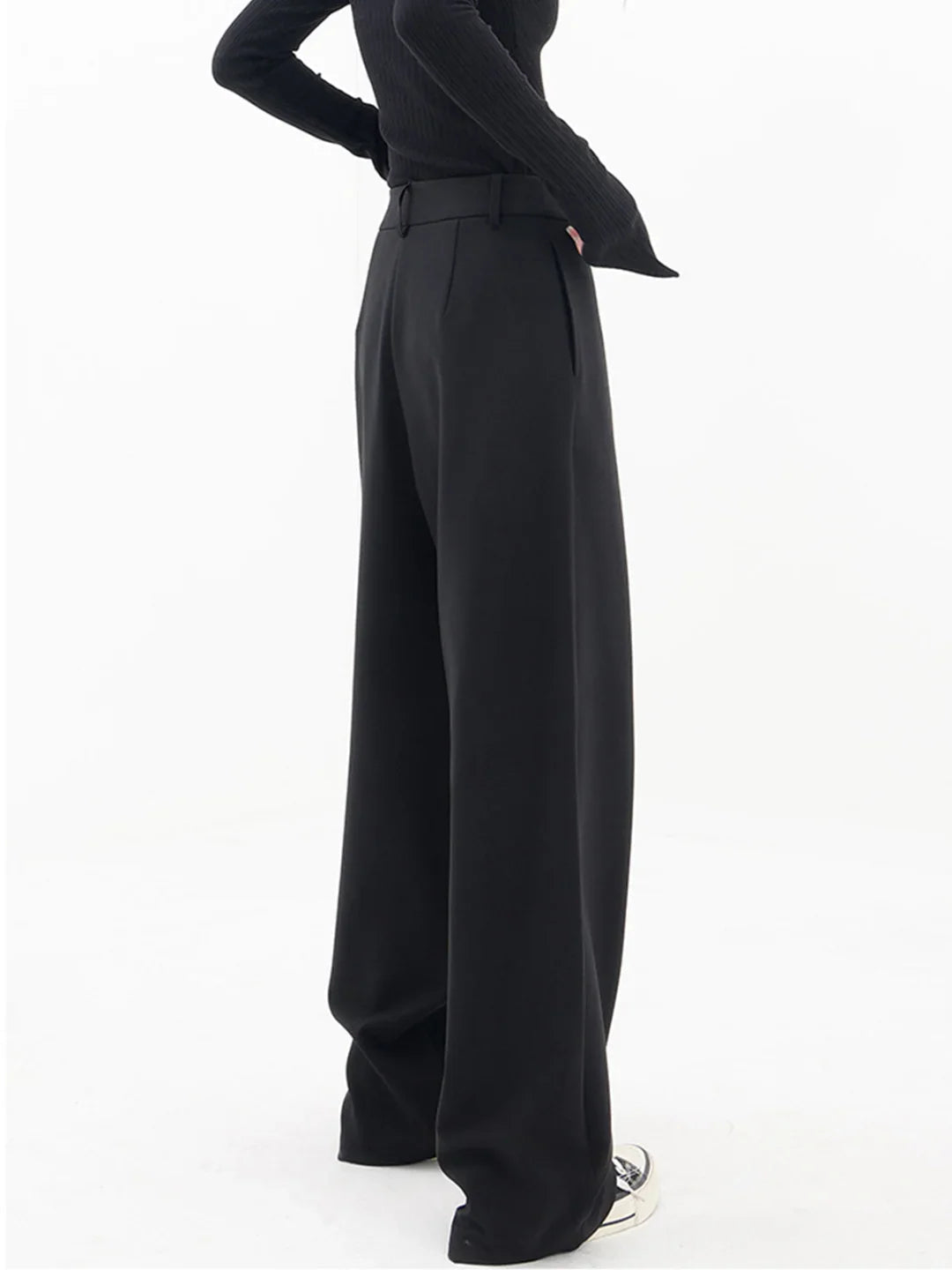 Velmira | Pantaloni Donna Ampi dal Taglio Asimmetrico
