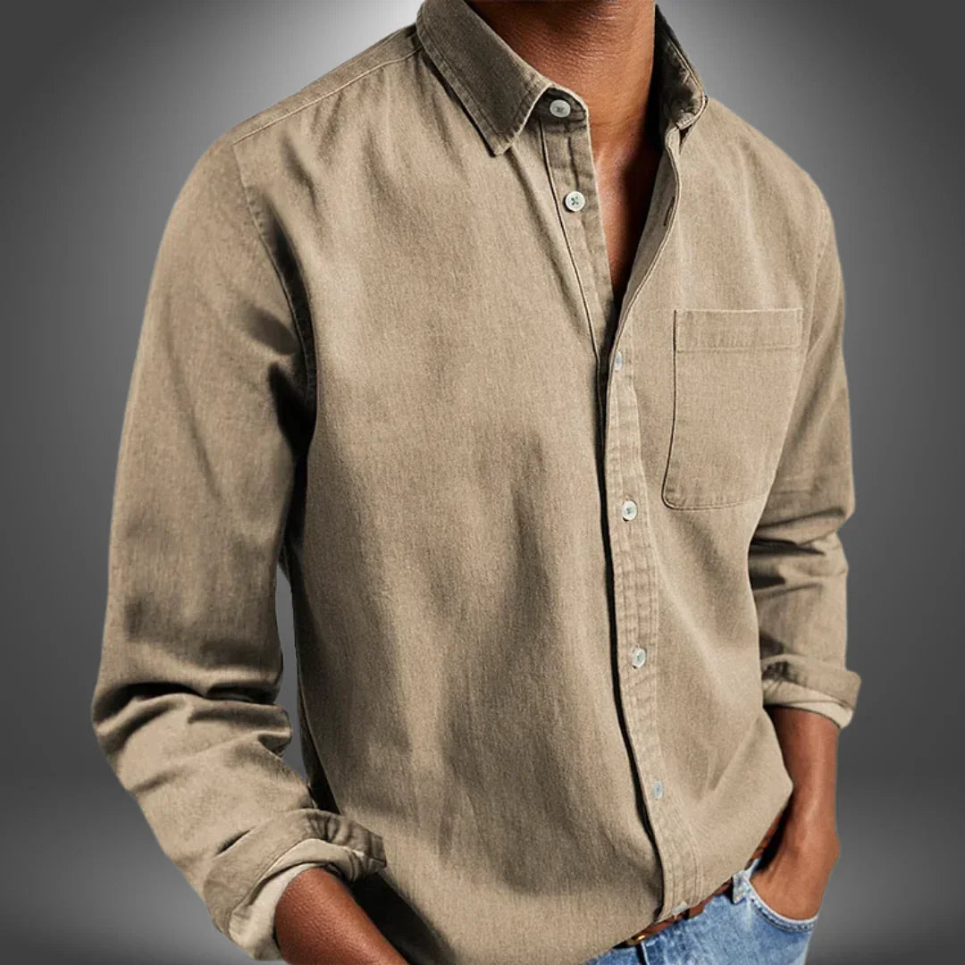 Valerio | Camicia Uomo Classica con Tasca sul Petto