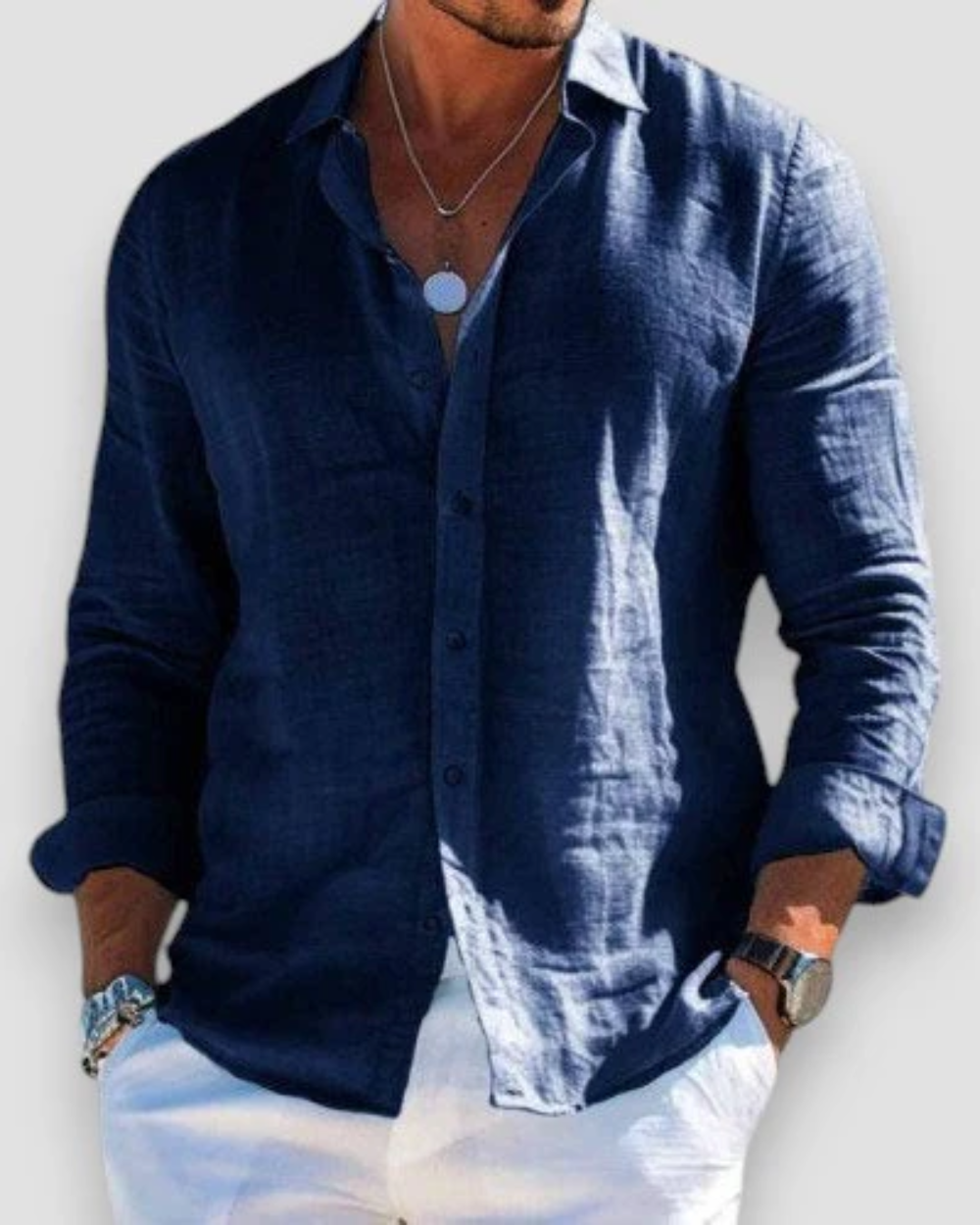 Luciano | Polo Uomo a Maniche Lunghe con Colletto Classico