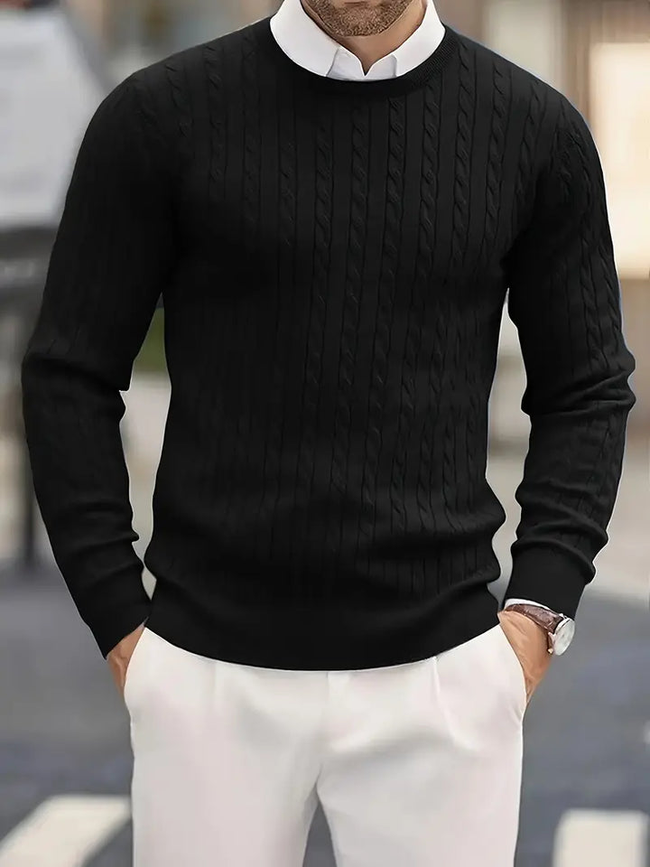 Tito | Maglione Uomo a Maglia con Finiture a Coste