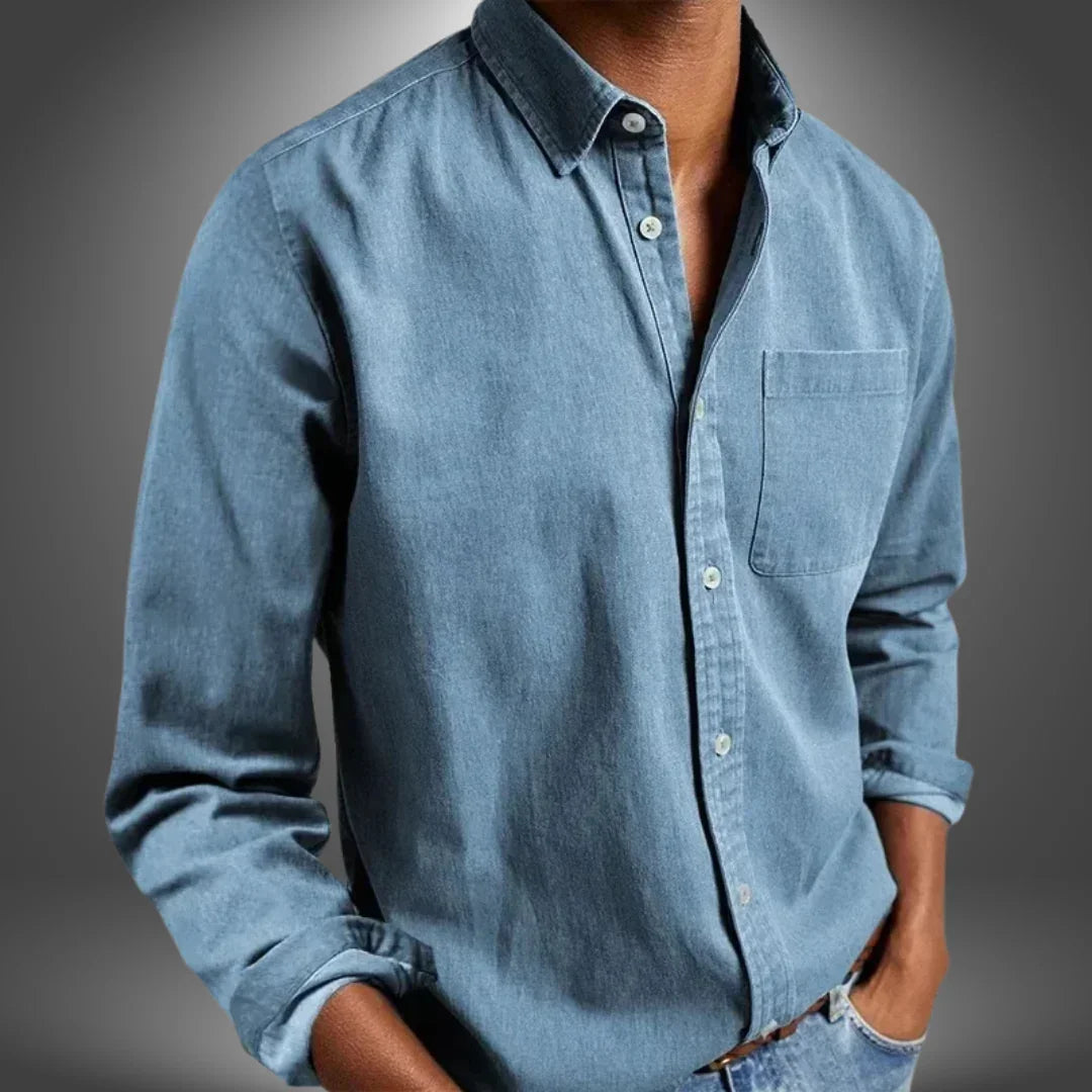 Valerio | Camicia Uomo Classica con Tasca sul Petto