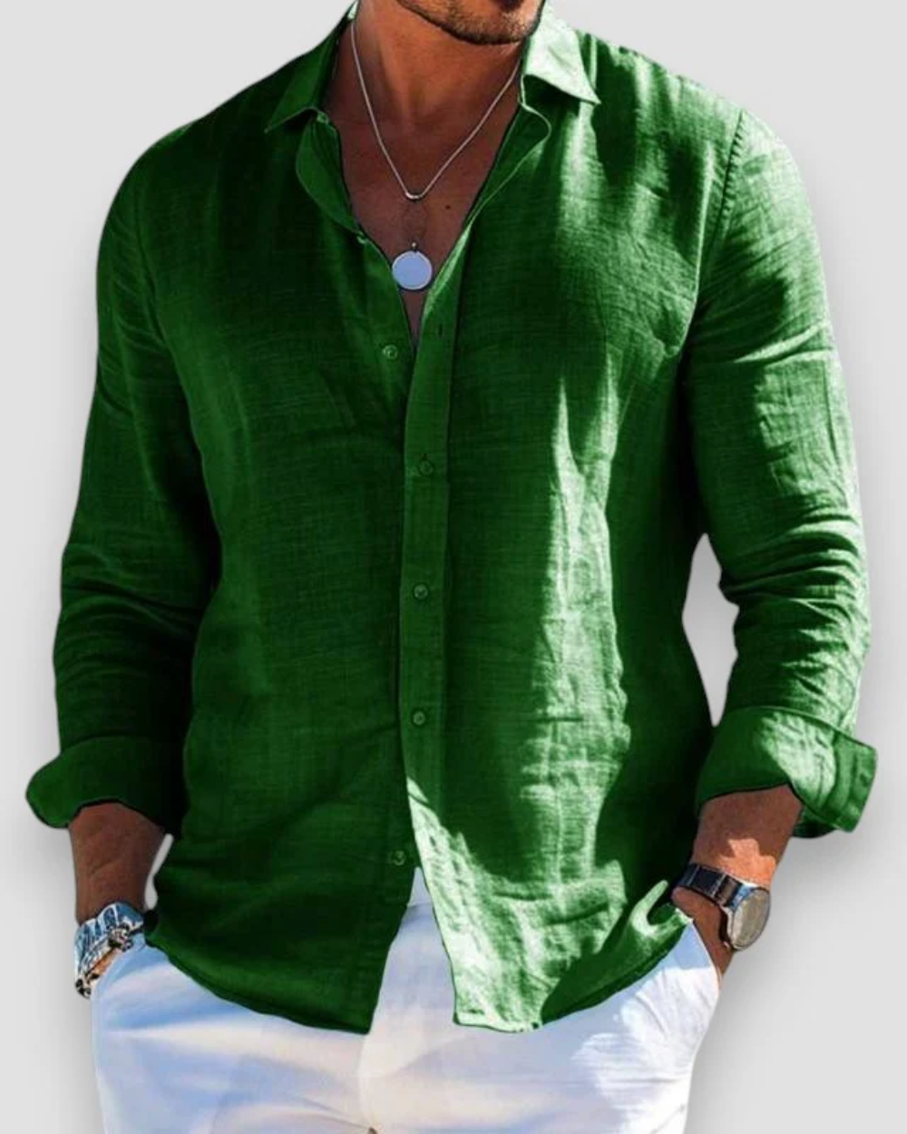 Luciano | Polo Uomo a Maniche Lunghe con Colletto Classico
