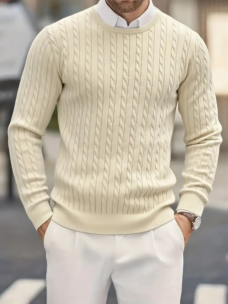 Tito | Maglione Uomo a Maglia con Finiture a Coste