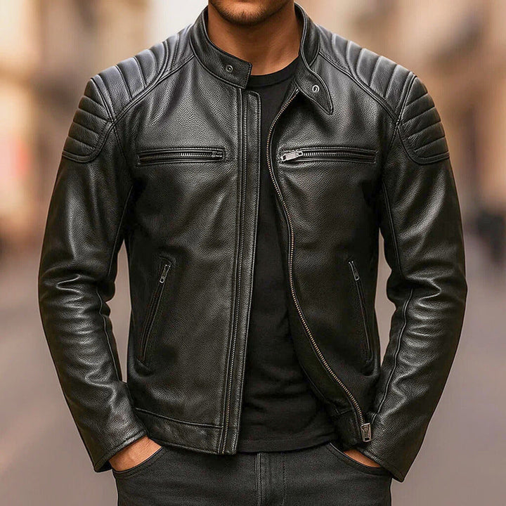 Aldo | Giacca Uomo in Pelle con Collo Alto