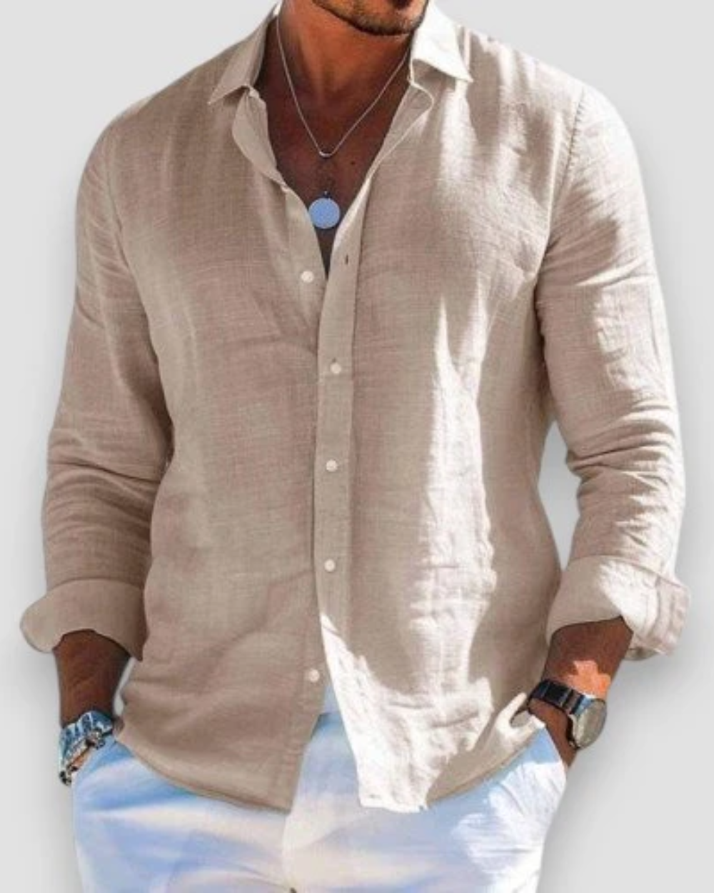 Luciano | Polo Uomo a Maniche Lunghe con Colletto Classico