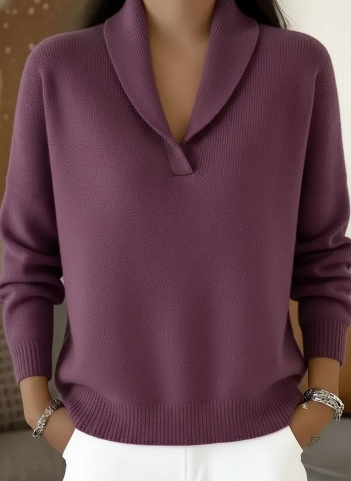 Nina | Maglione Donna con Scollo a V e Vestibilità Morbida