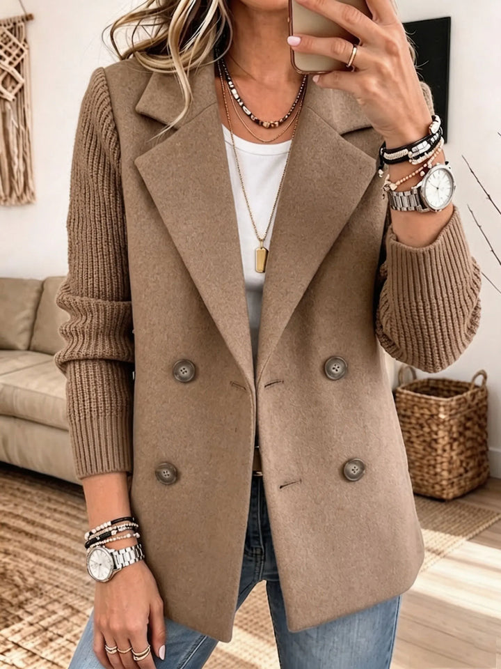 Carina | Blazer Donna Doppiopetto con Maniche a Coste