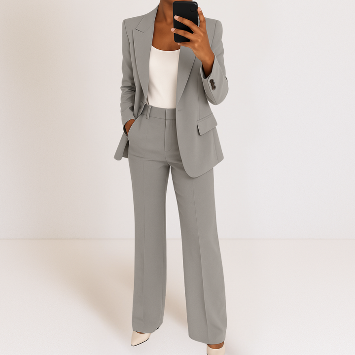Camilla | Completo Donna Elegante con Blazer e Pantaloni a Vita Alta